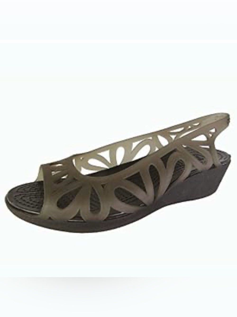 Crocs Adrina III Mini Wedge Peep Toe Cut Out Jelly Sandals Women's Size 8